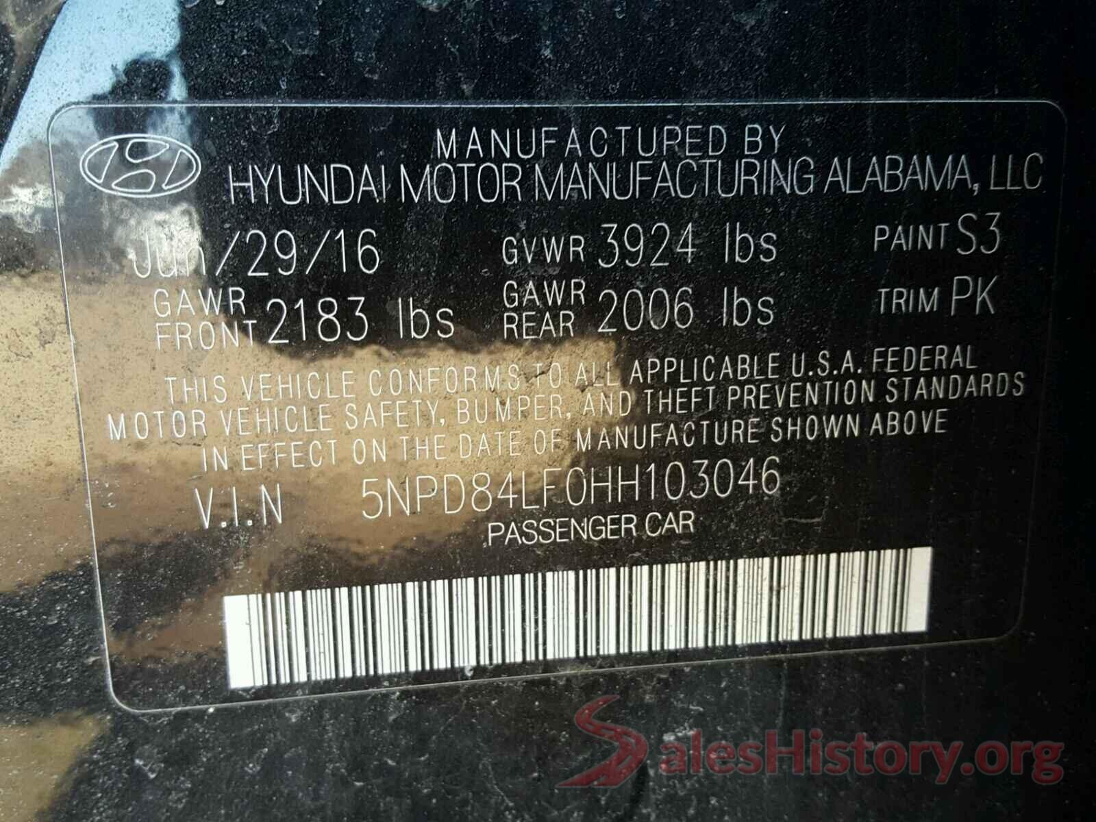 1N4BL4BV3KC218568 2017 HYUNDAI ELANTRA