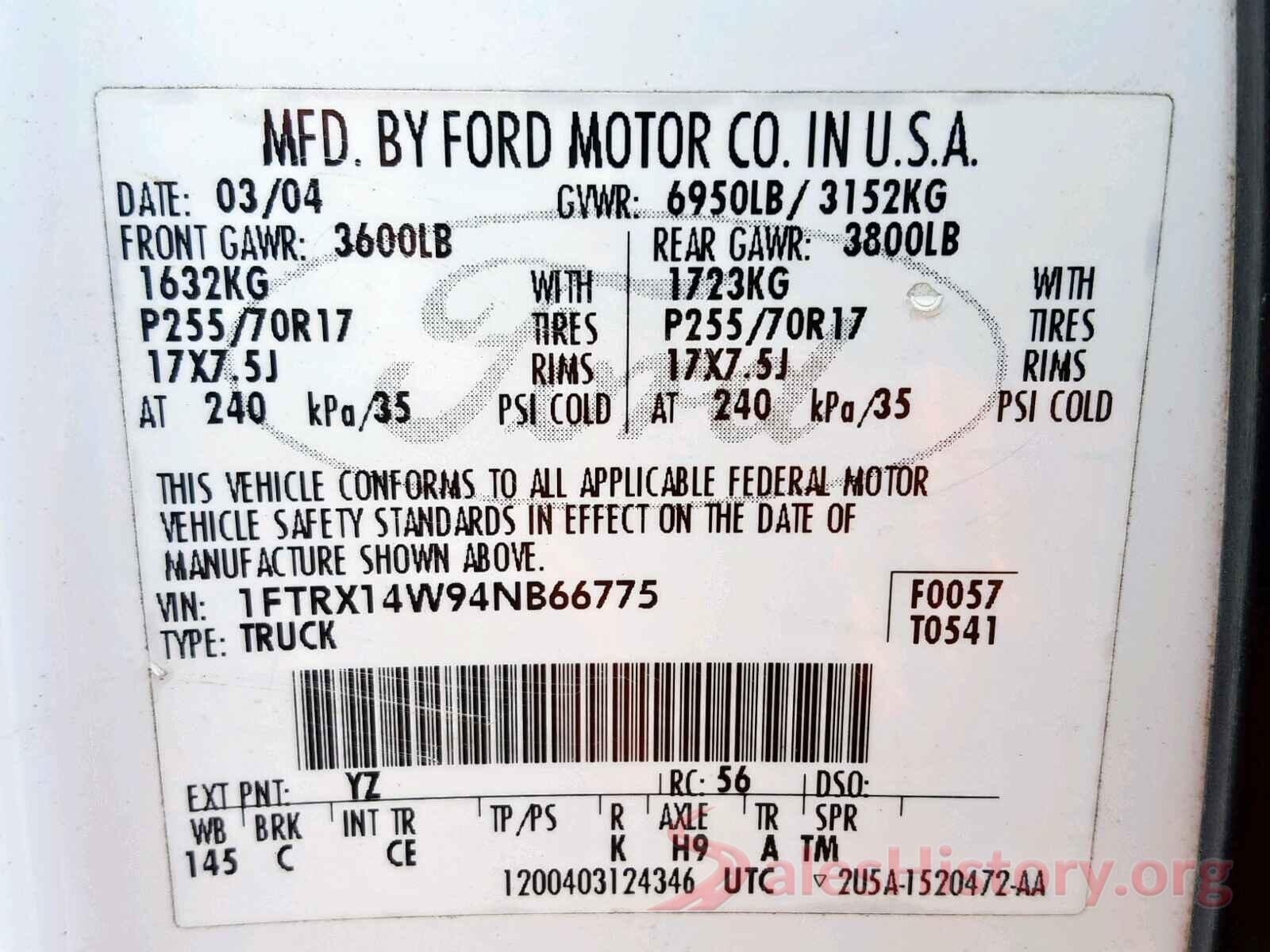 KNDJ23AU2M7739028 2004 FORD F150