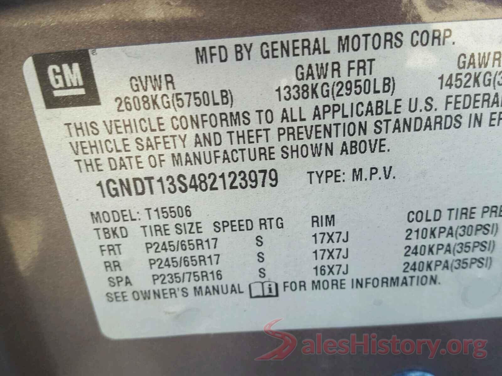 4T1BF1FK8HU666965 2008 CHEVROLET TRAILBLAZE