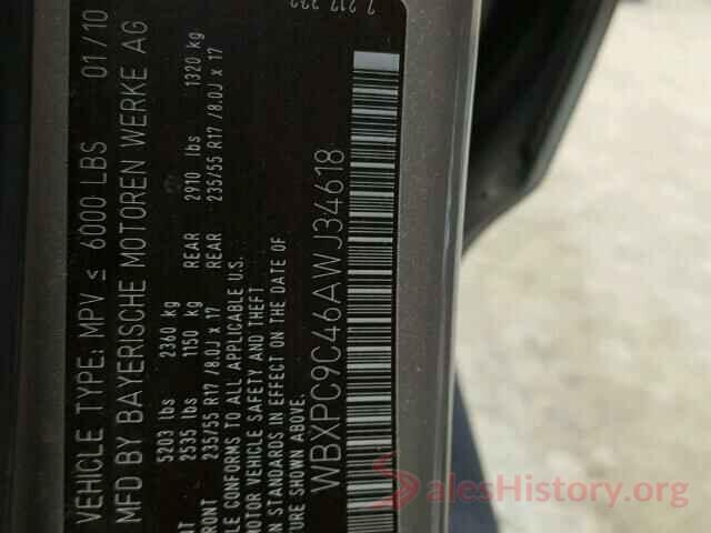 1C4PJLCB6GW158926 2010 BMW X3