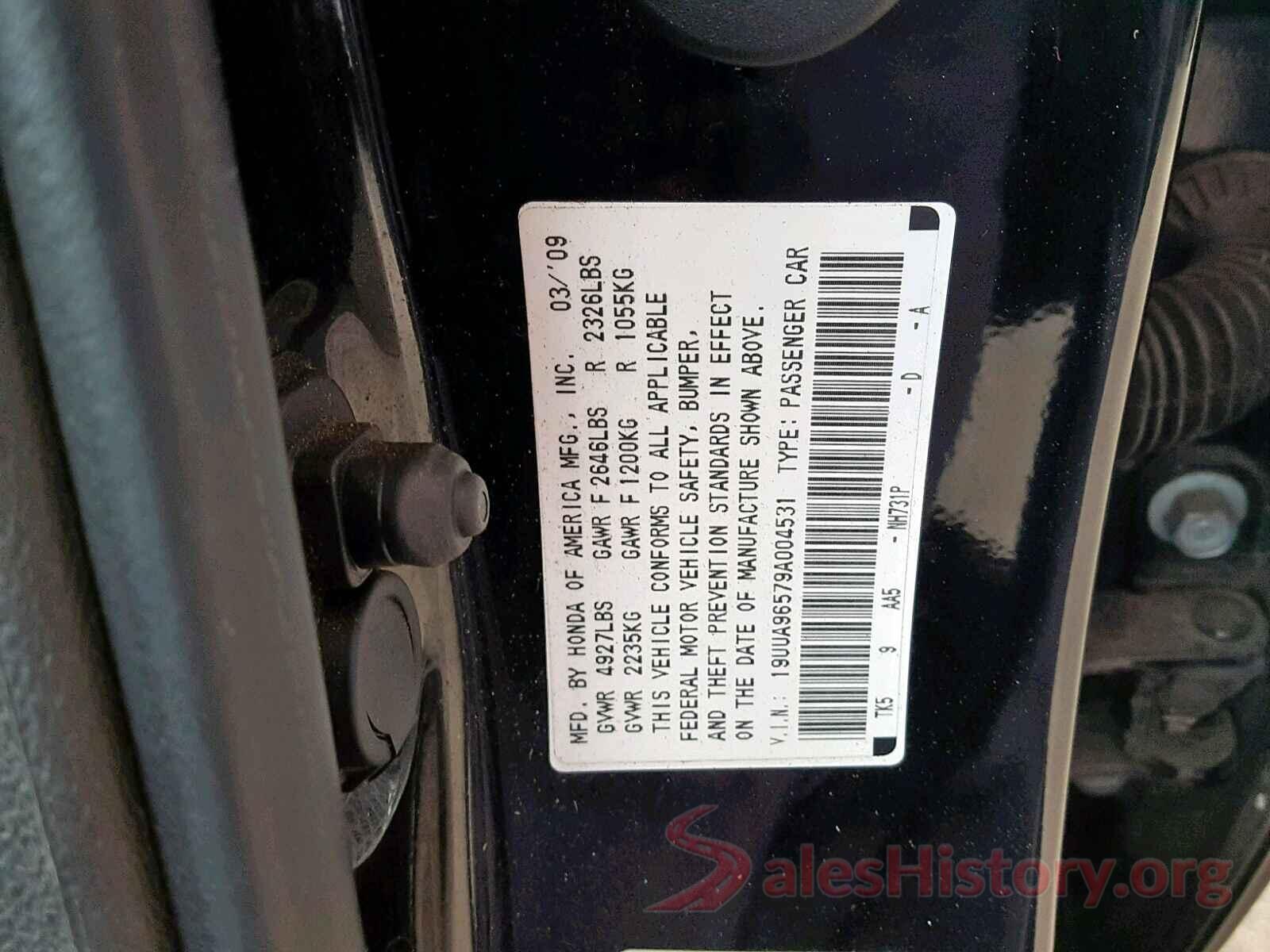 1HGCV1F38KA007055 2009 ACURA TL