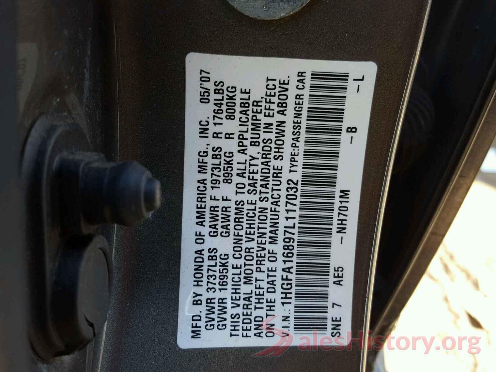 5TDBZRFH0HS369174 2007 HONDA CIVIC