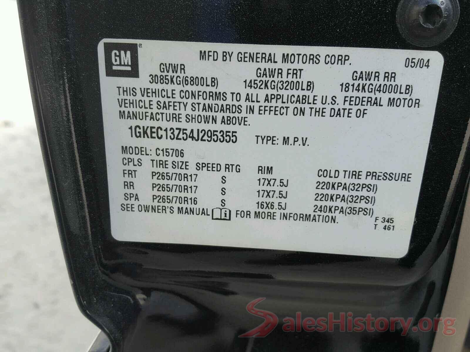 4T1B11HK2JU625474 2004 GMC YUKON