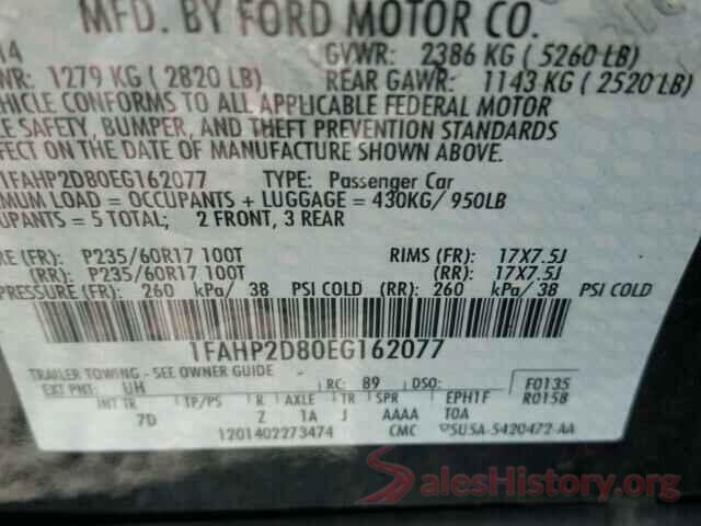 5NPE34AF8JH631171 2014 FORD TAURUS