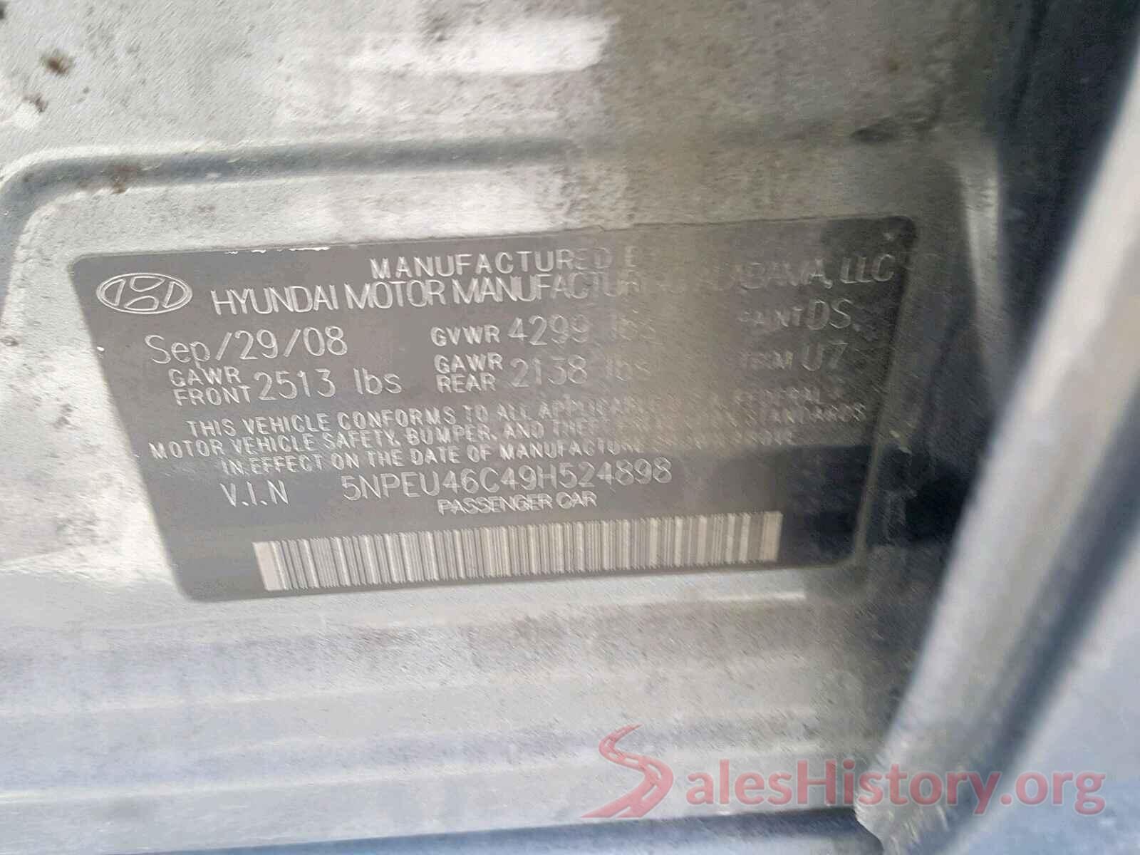 JTJDARDZ1L5009368 2009 HYUNDAI SONATA