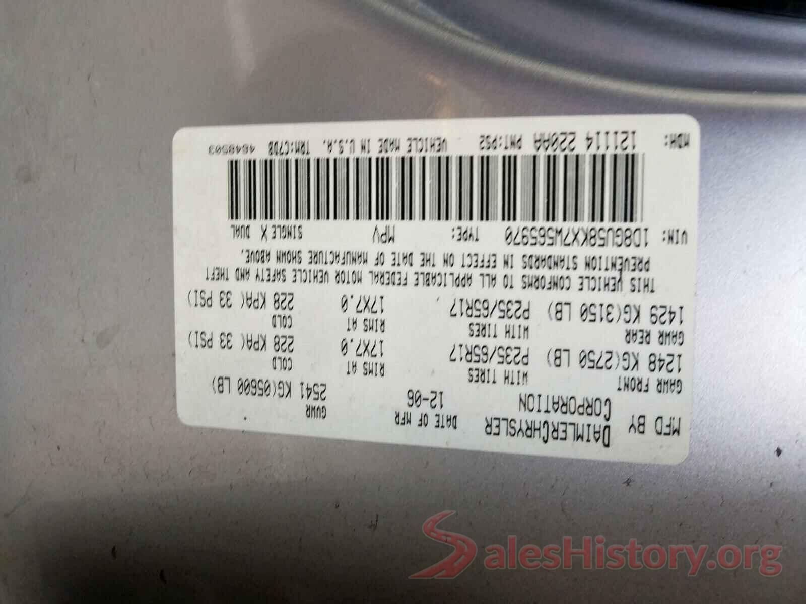 JN8AT2MT2HW382895 2007 DODGE NITRO