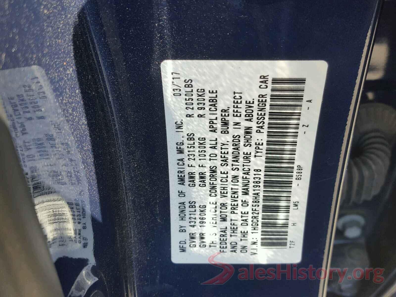 2HGFC2F64LH586003 2017 HONDA ACCORD