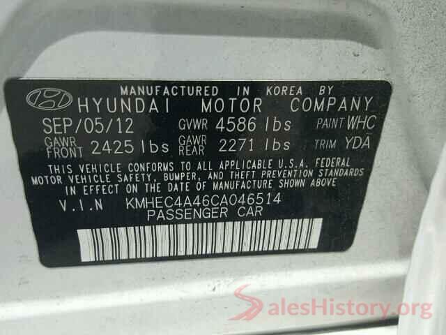 ZACCJABBXJPJ54500 2012 HYUNDAI SONATA