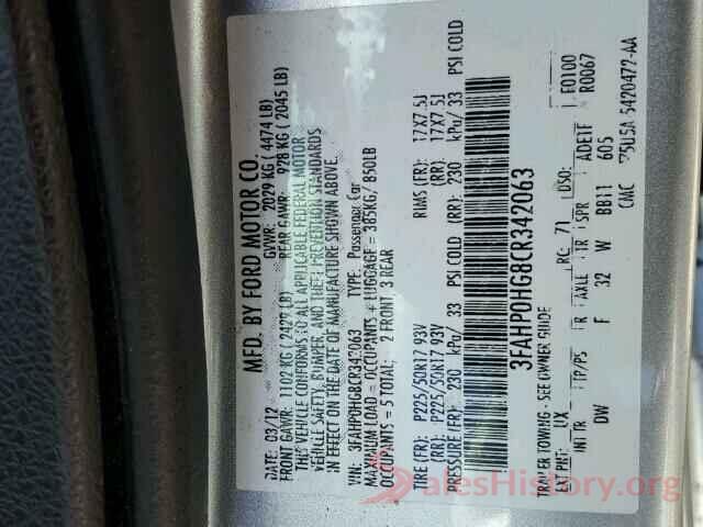 JTDS4MCE4MJ056275 2012 FORD FUSION