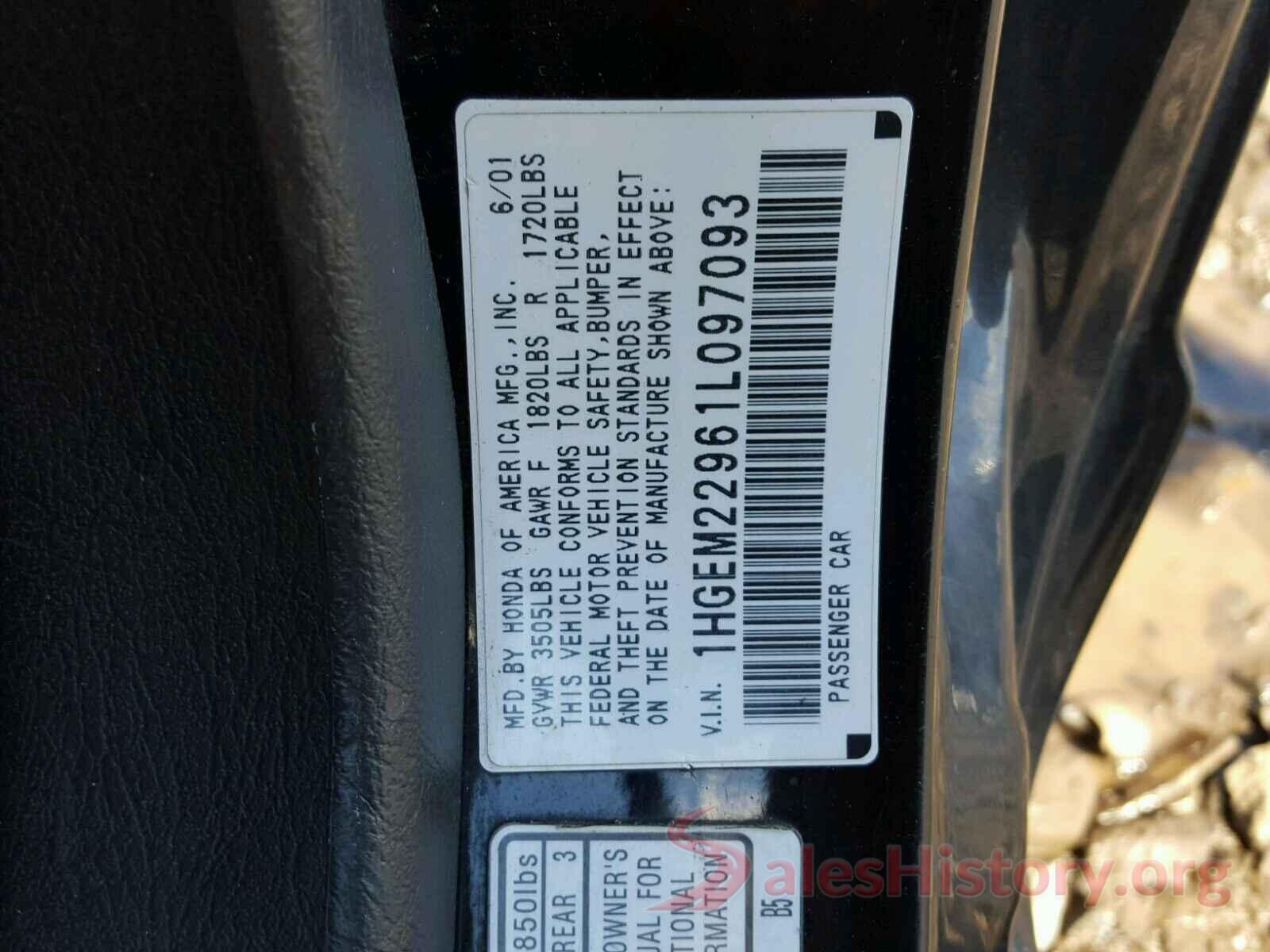 5YFBURHE0HP577968 2001 HONDA CIVIC