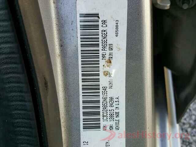 1F65F5DY4G0A11307 2013 DODGE AVENGER