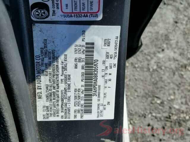 1HGCV1F33KA034678 2011 FORD FUSION