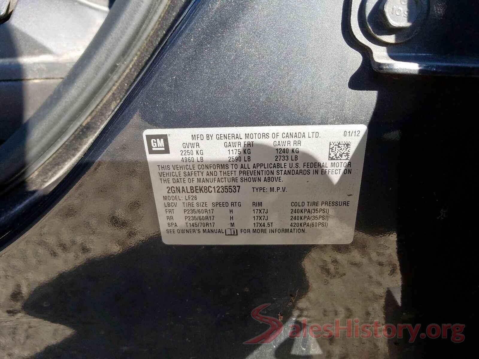 WDDSJ4EB6HN415917 2012 CHEVROLET EQUINOX