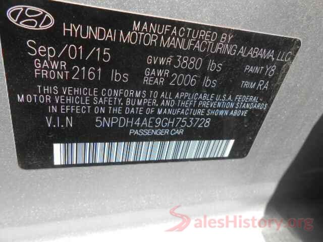 KMHC75LC0JU060538 2016 HYUNDAI ELANTRA