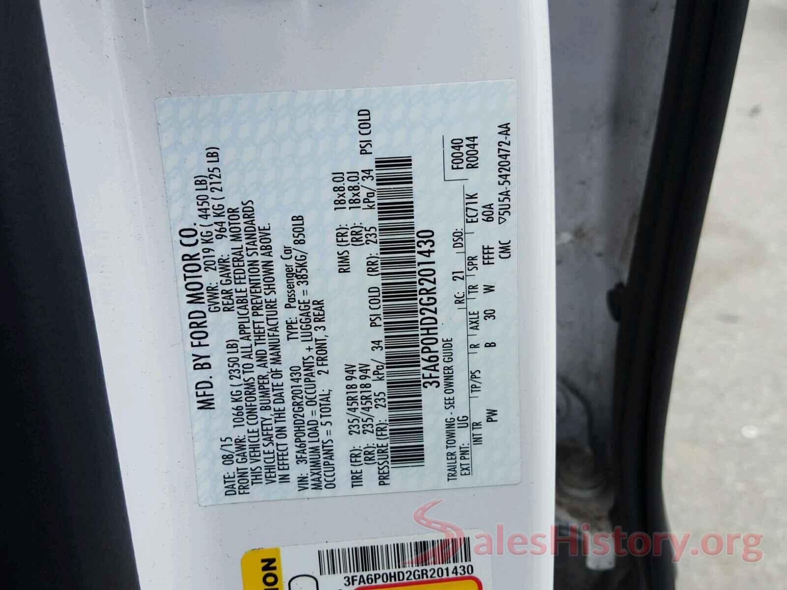 KNDJN2A21G7270762 2016 FORD FUSION