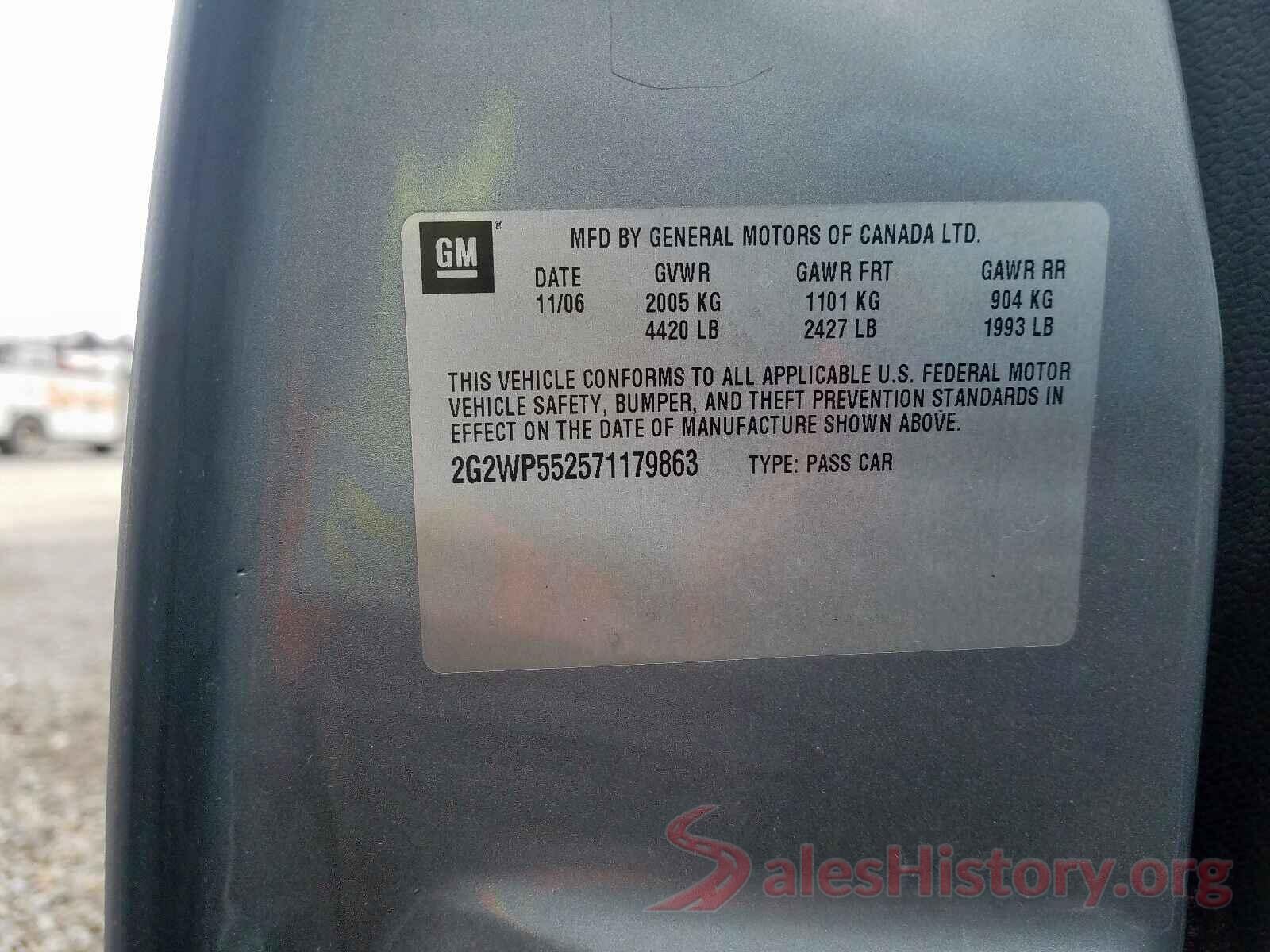 4T1B61HKXKU167170 2007 PONTIAC GRANDPRIX