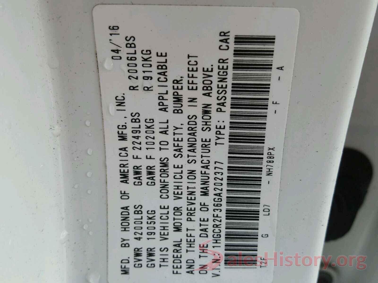 3MZBN1L37JM200097 2016 HONDA ACCORD