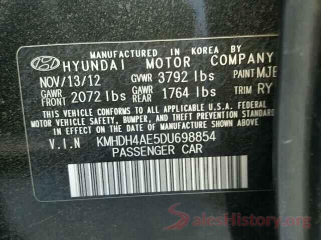 5NPD74LF2JH295207 2013 HYUNDAI ELANTRA