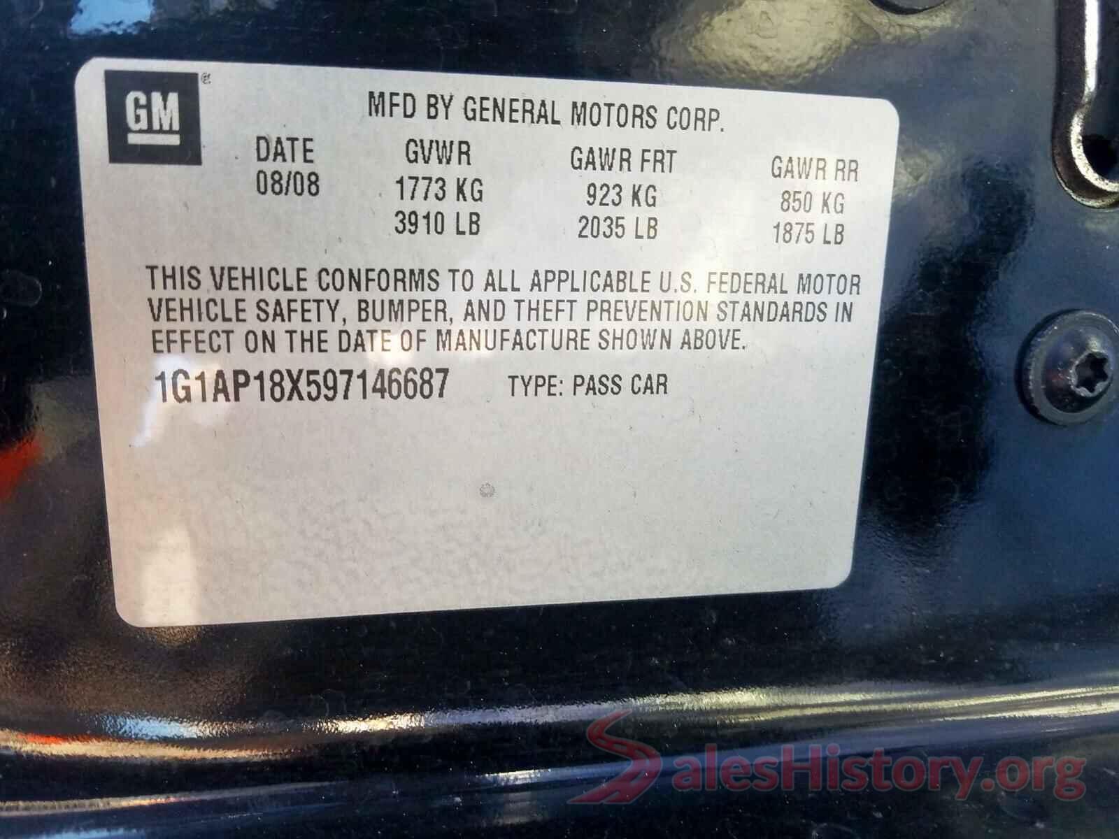 3FA6P0H76JR115717 2009 CHEVROLET COBALT