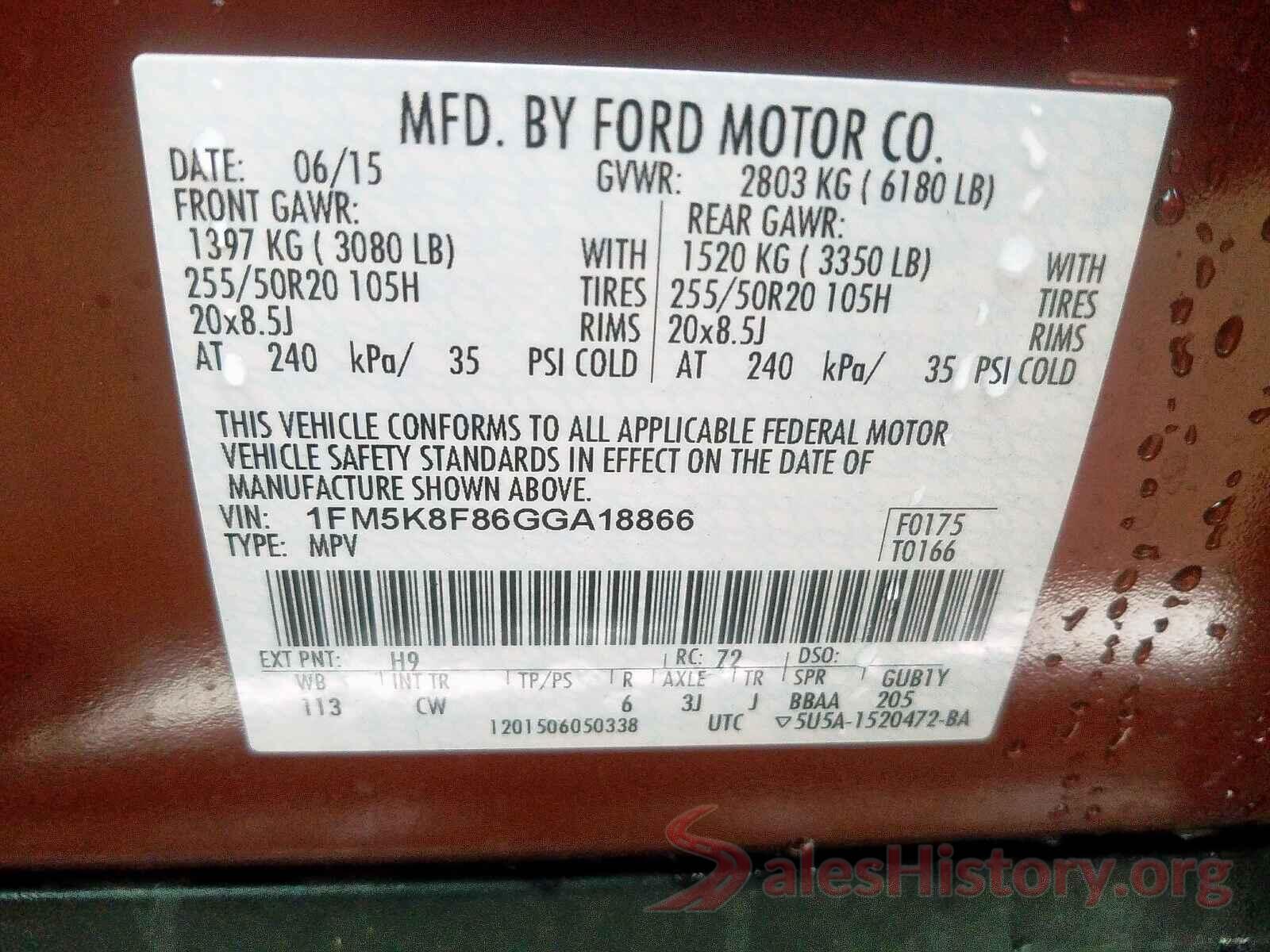 1FTEW1CP9JKD16389 2016 FORD EXPLORER L