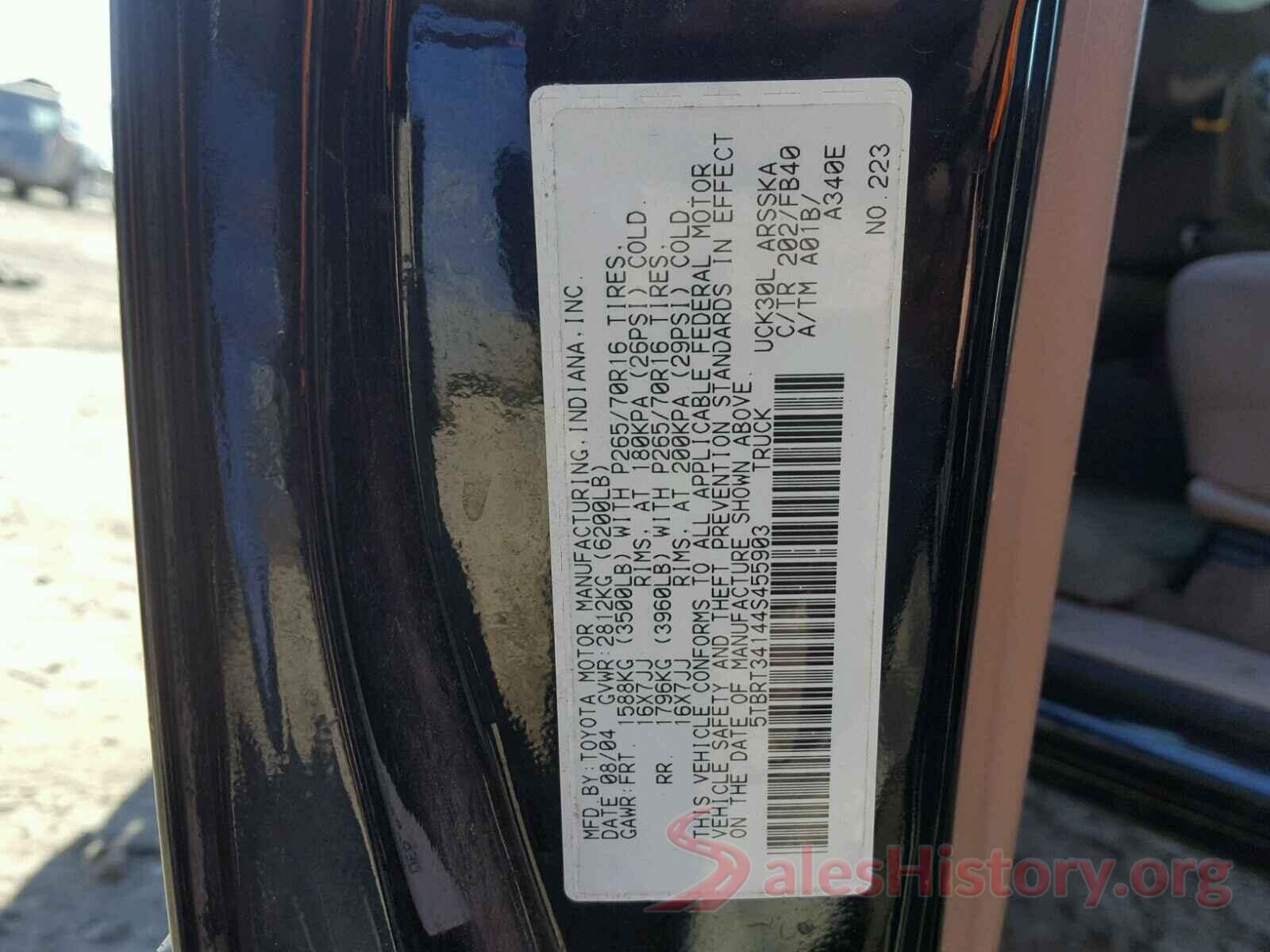 3VWC57BUXKM235347 2004 TOYOTA TUNDRA