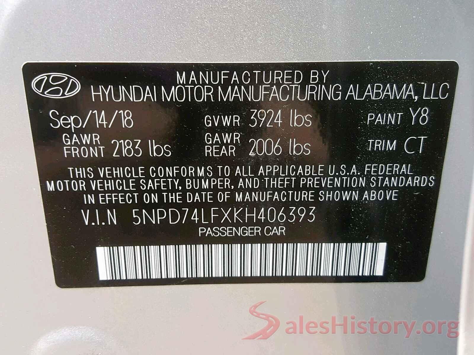 3KPF24AD3KE052844 2019 HYUNDAI ELANTRA