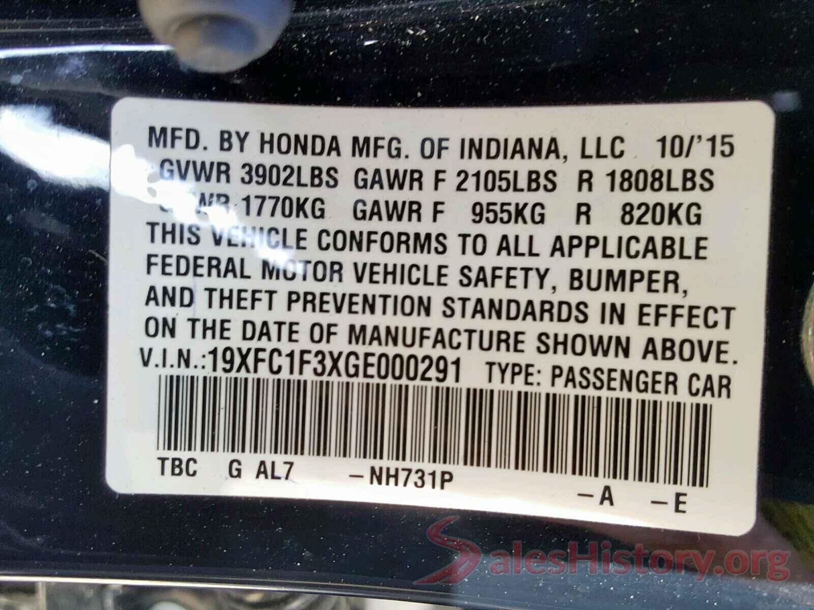 WVGAV7AX1GW041671 2016 HONDA CIVIC