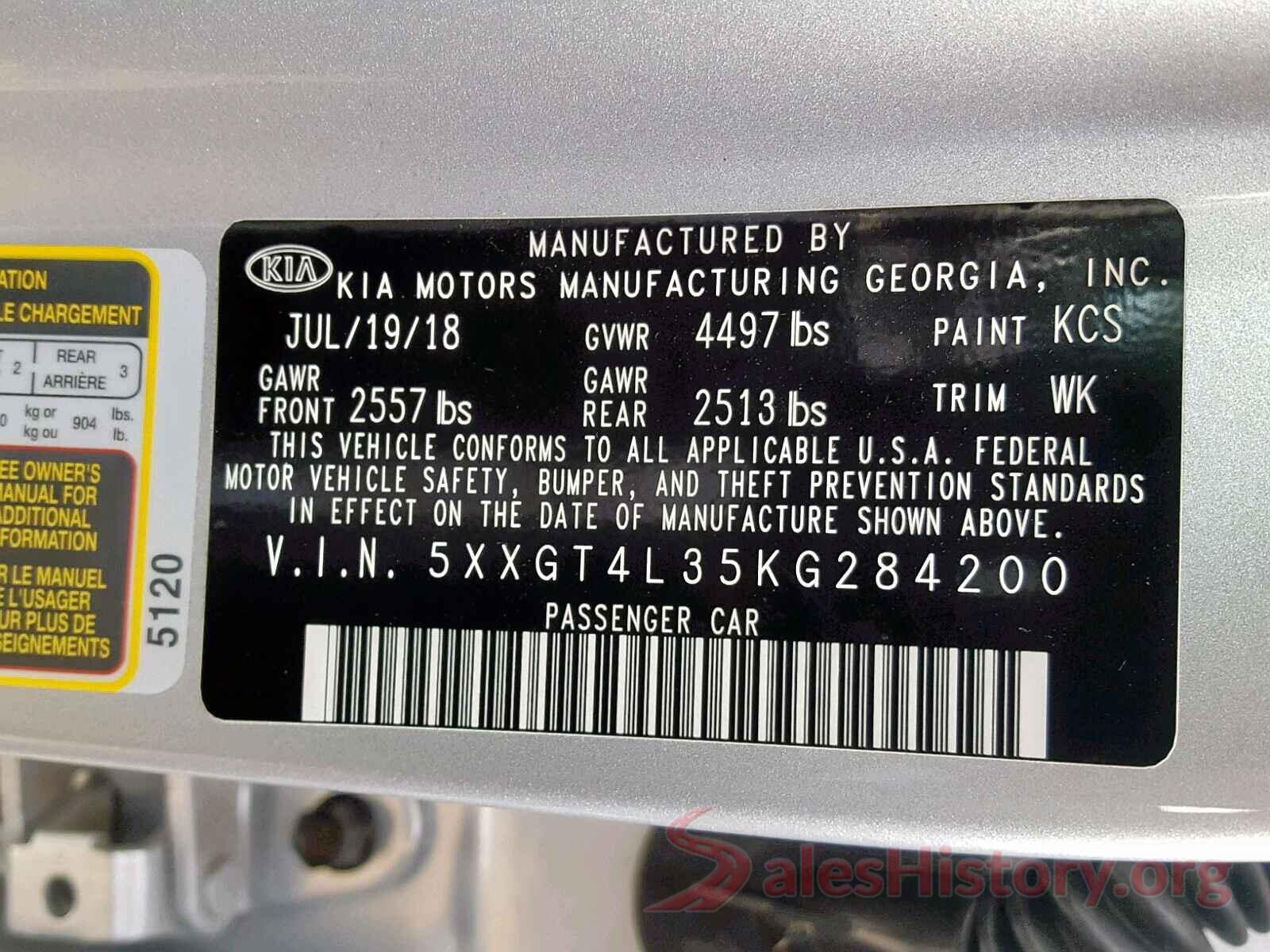 3N1AB7AP3KY455990 2019 KIA OPTIMA