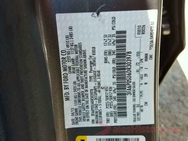 1C4RJFBG9JC389545 2013 FORD FUSION