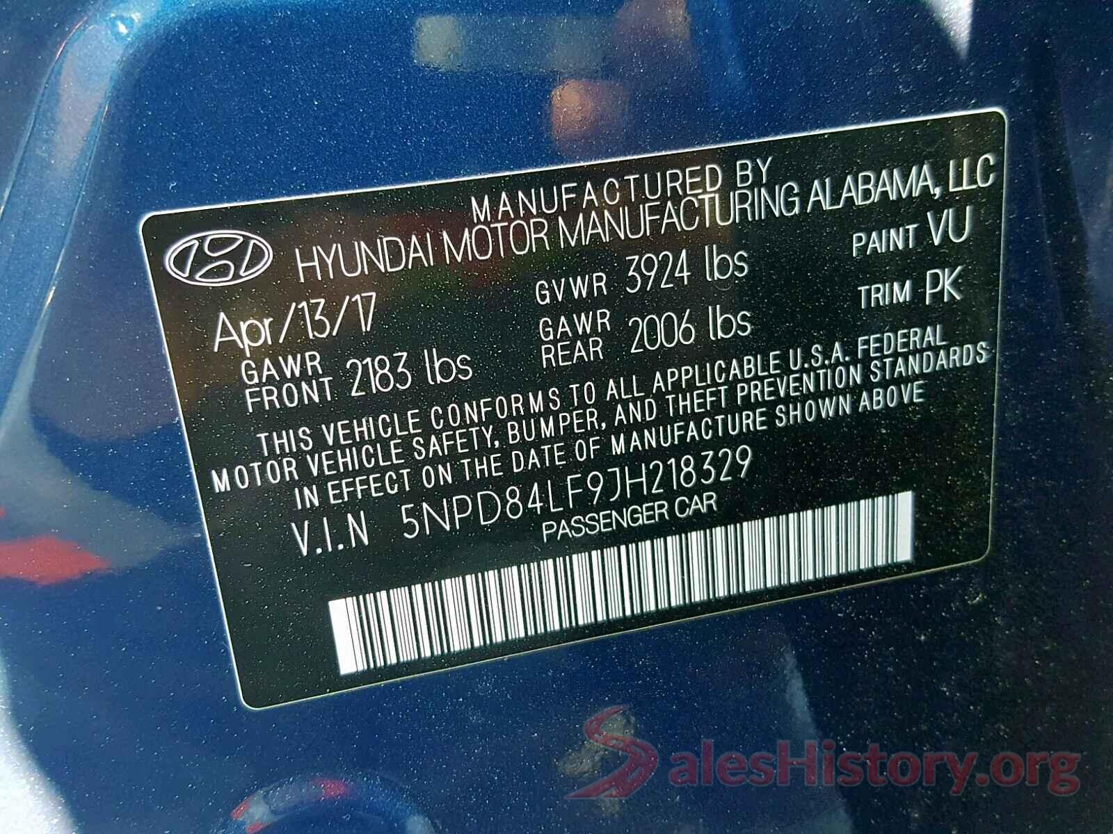 2T1BURHE8HC839042 2018 HYUNDAI ELANTRA