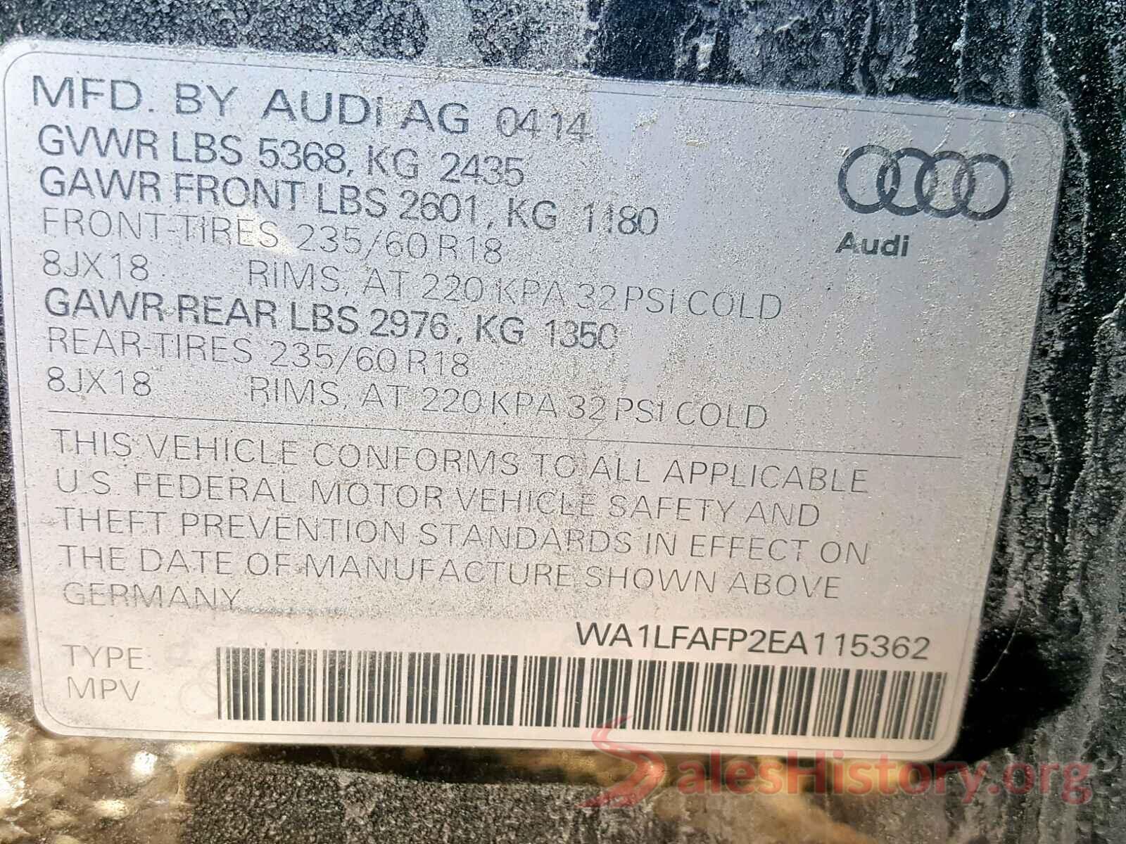 NMTKHMBX3JR061746 2014 AUDI Q5