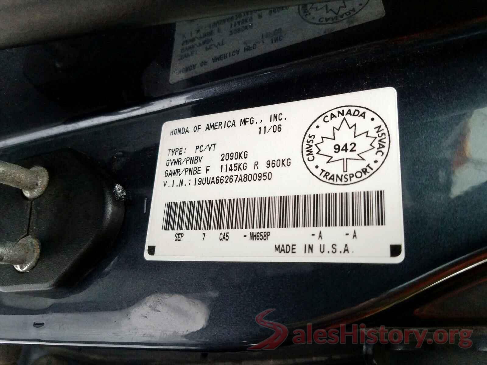 KNDPM3AC5K7616431 2007 ACURA TL