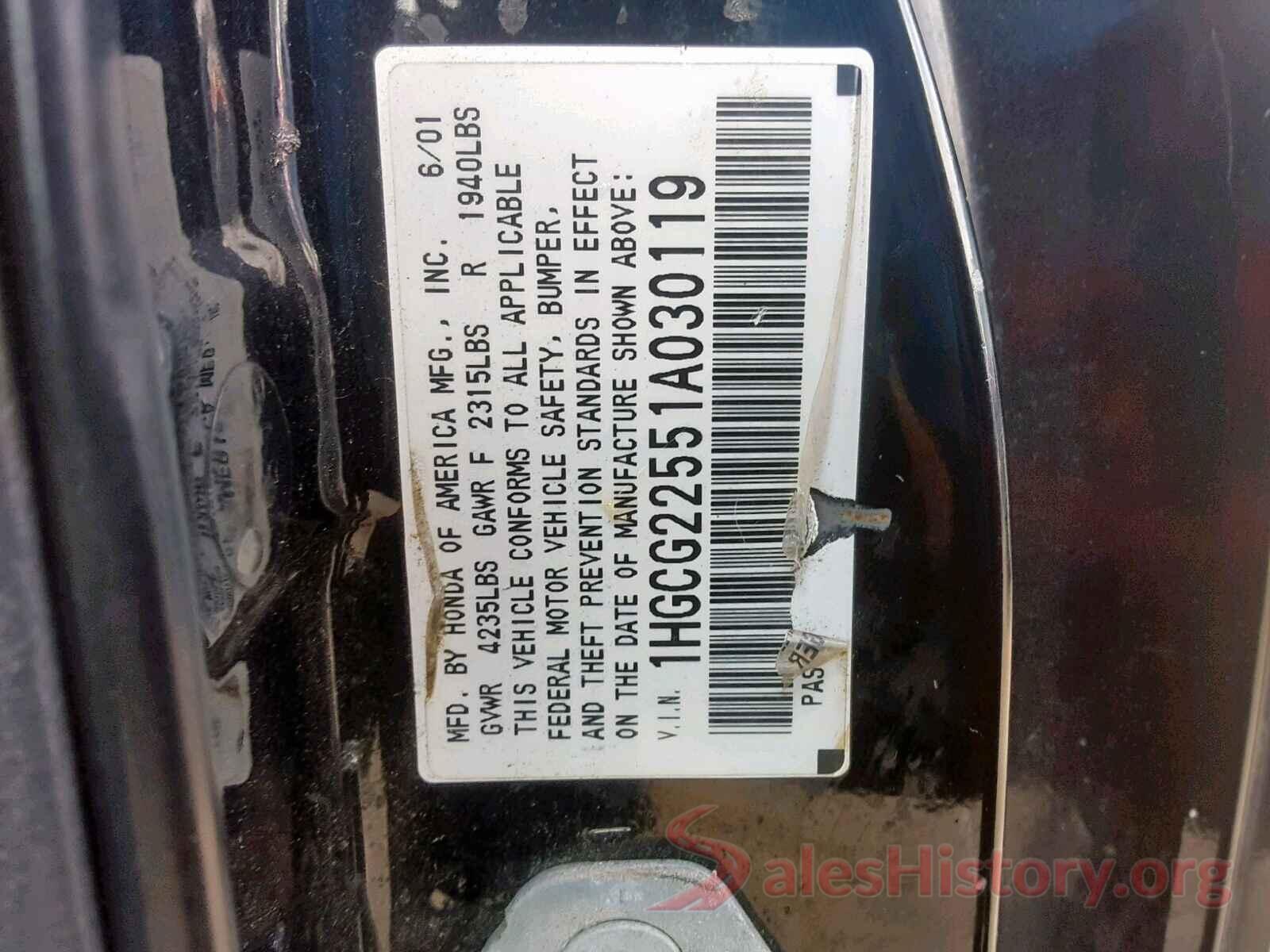 3N1AB7AP5GY275255 2001 HONDA ACCORD EX