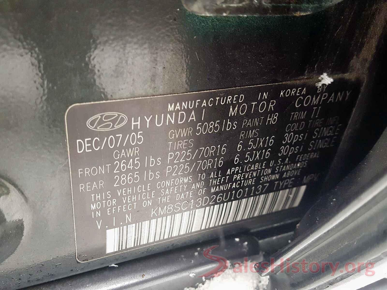 3C4NJDCB2HT674575 2006 HYUNDAI SANTA FE