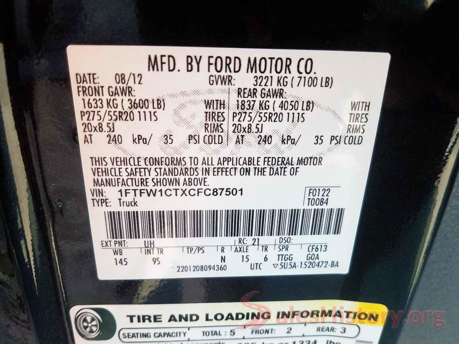 5XYPGDA56GG068349 2012 FORD F150