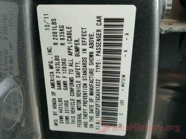 5XXGT4L31HG169232 2012 HONDA ACCORD