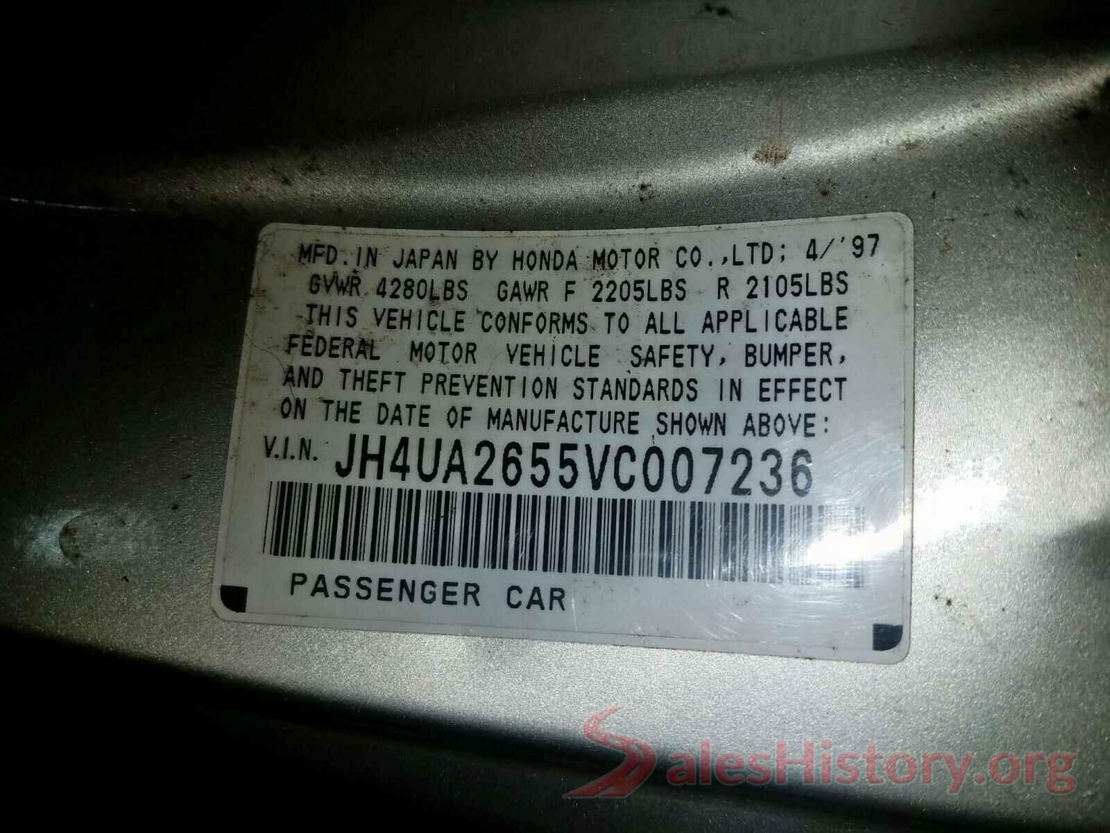 1GNSKAKC6KR205537 1997 ACURA TL