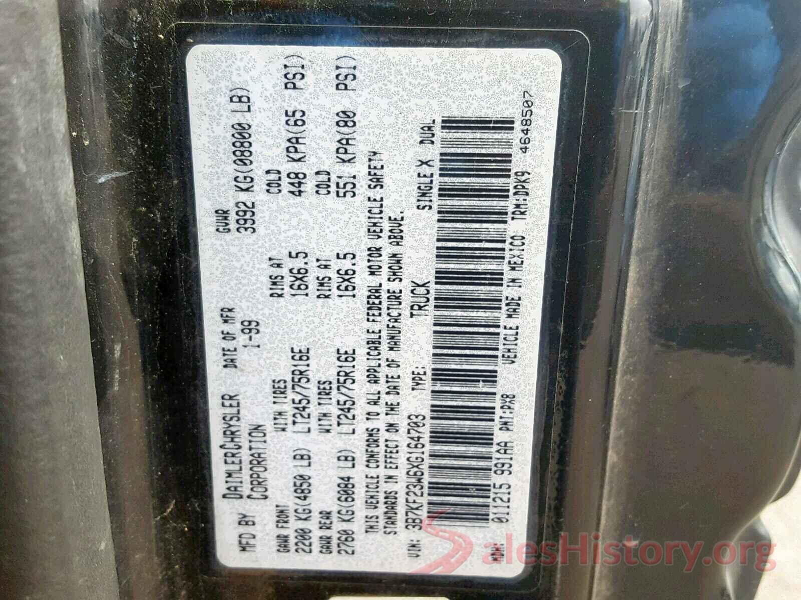 1N4BL4CV6KC205764 1999 DODGE RAM 2500