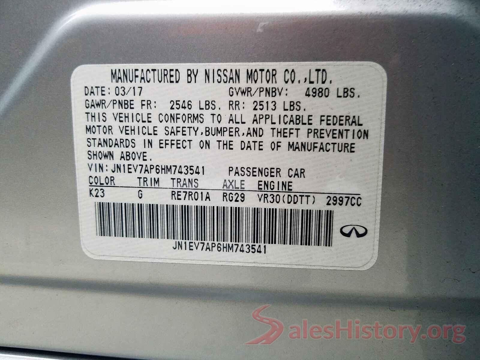 1N4AL3AP2HC274955 2017 INFINITI Q50