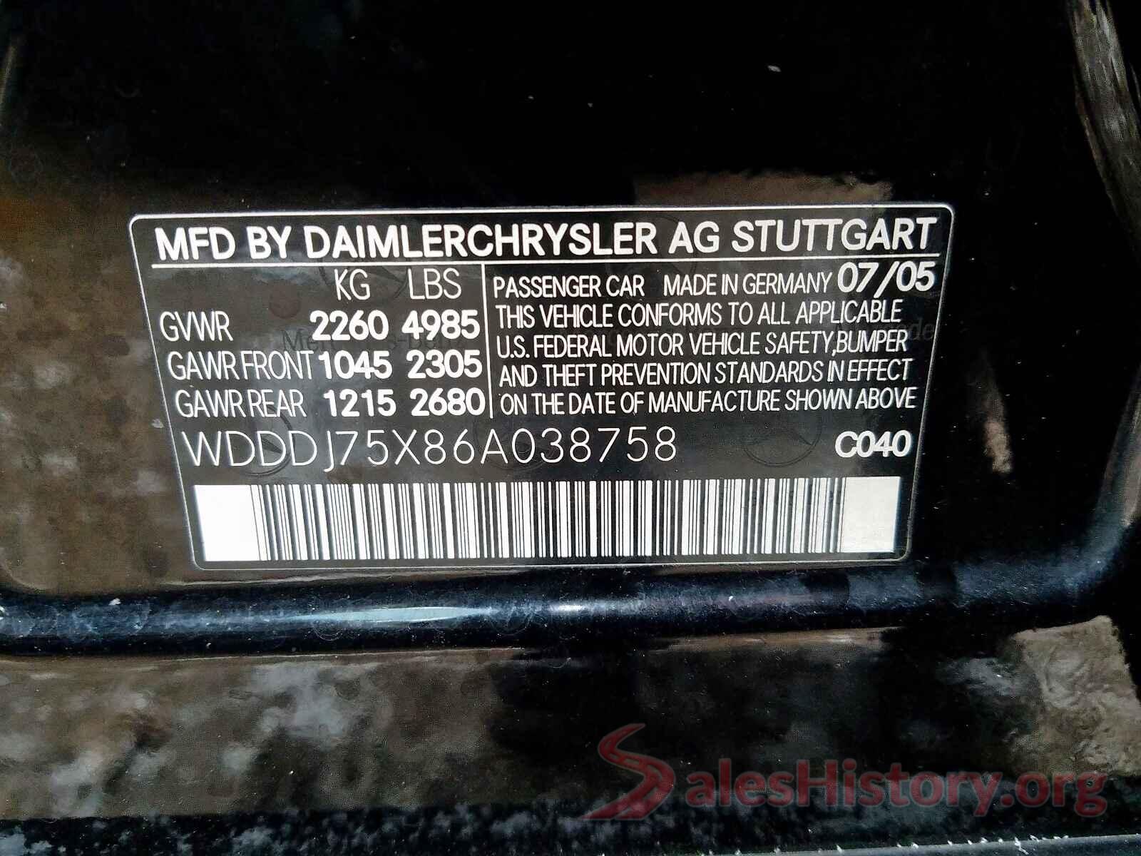 2T1BURHEXKC175978 2006 MERCEDES-BENZ C CLASS