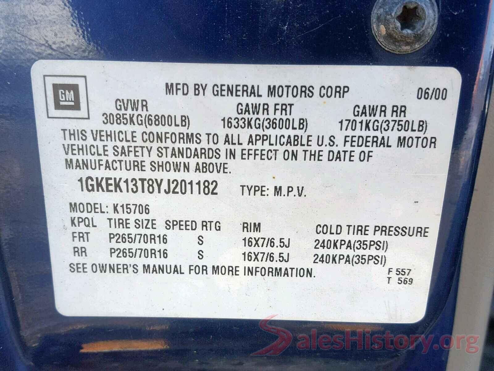 JTDS4RCE0LJ016304 2000 GMC YUKON