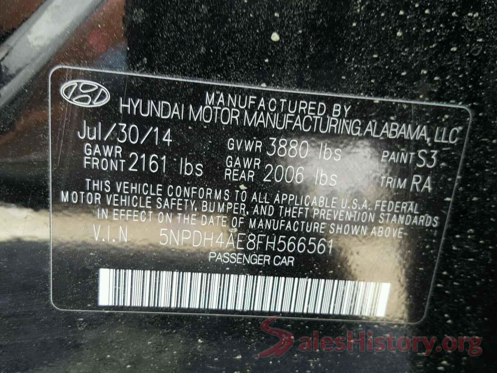 3TMCZ5AN2HM053902 2015 HYUNDAI ELANTRA