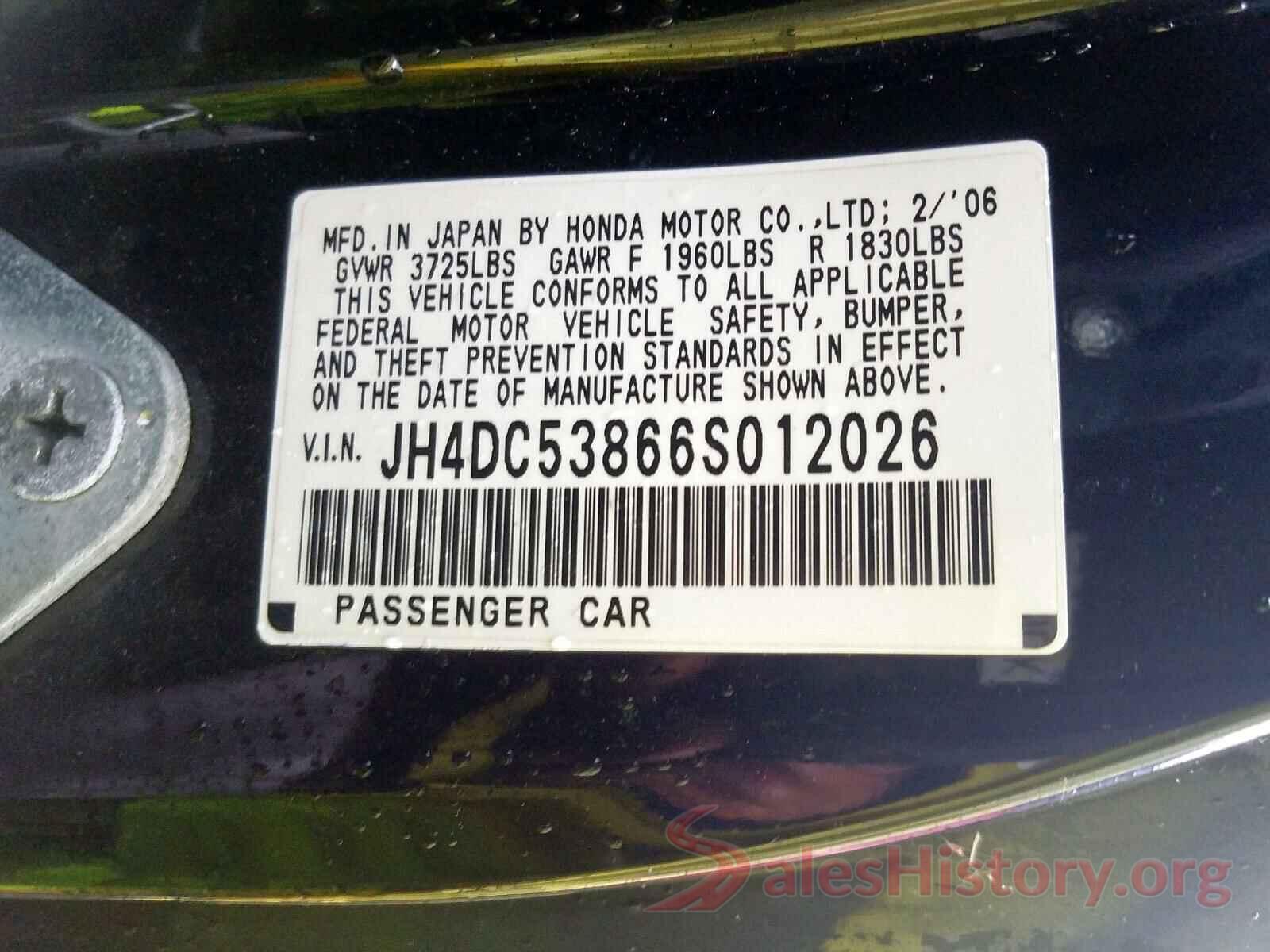 2HGFC2F54HH543148 2006 ACURA RSX