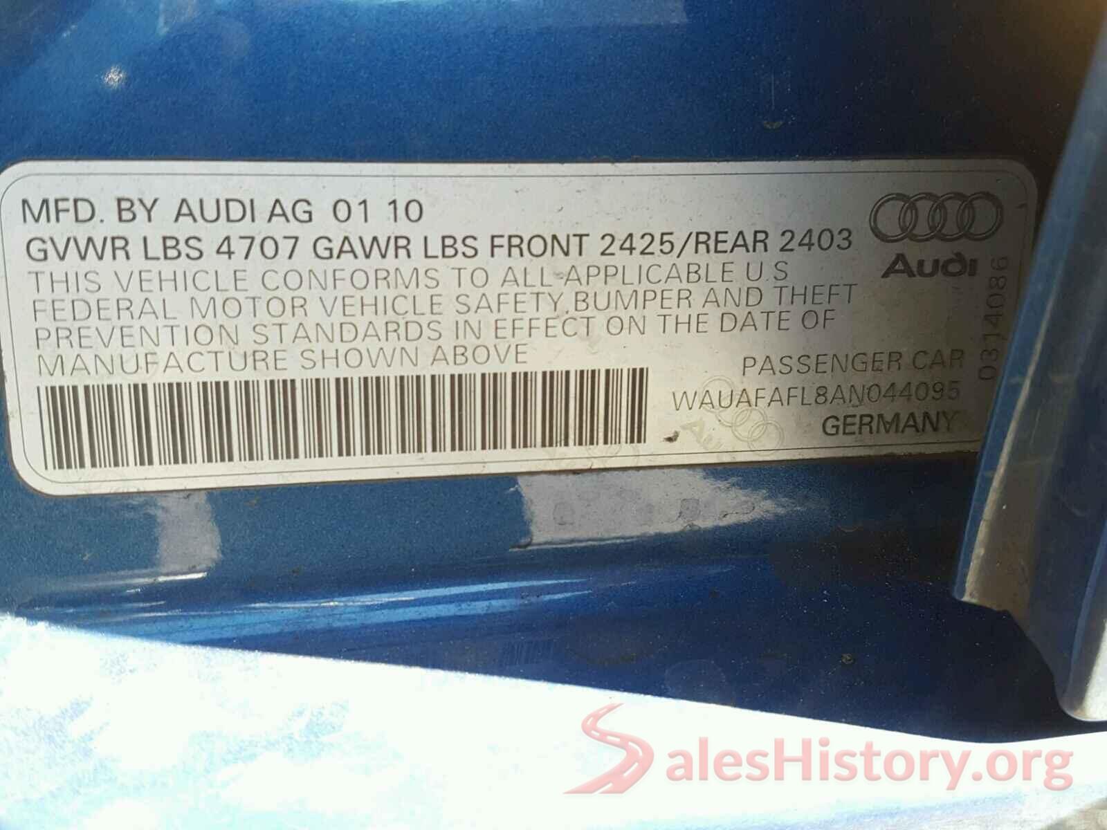 KNDJN2A20J7542483 2010 AUDI A4