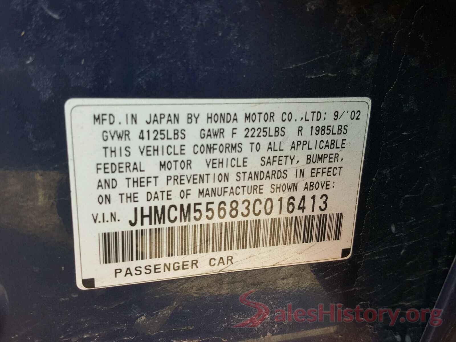 5NMZTDLB3HH036991 2003 HONDA ACCORD