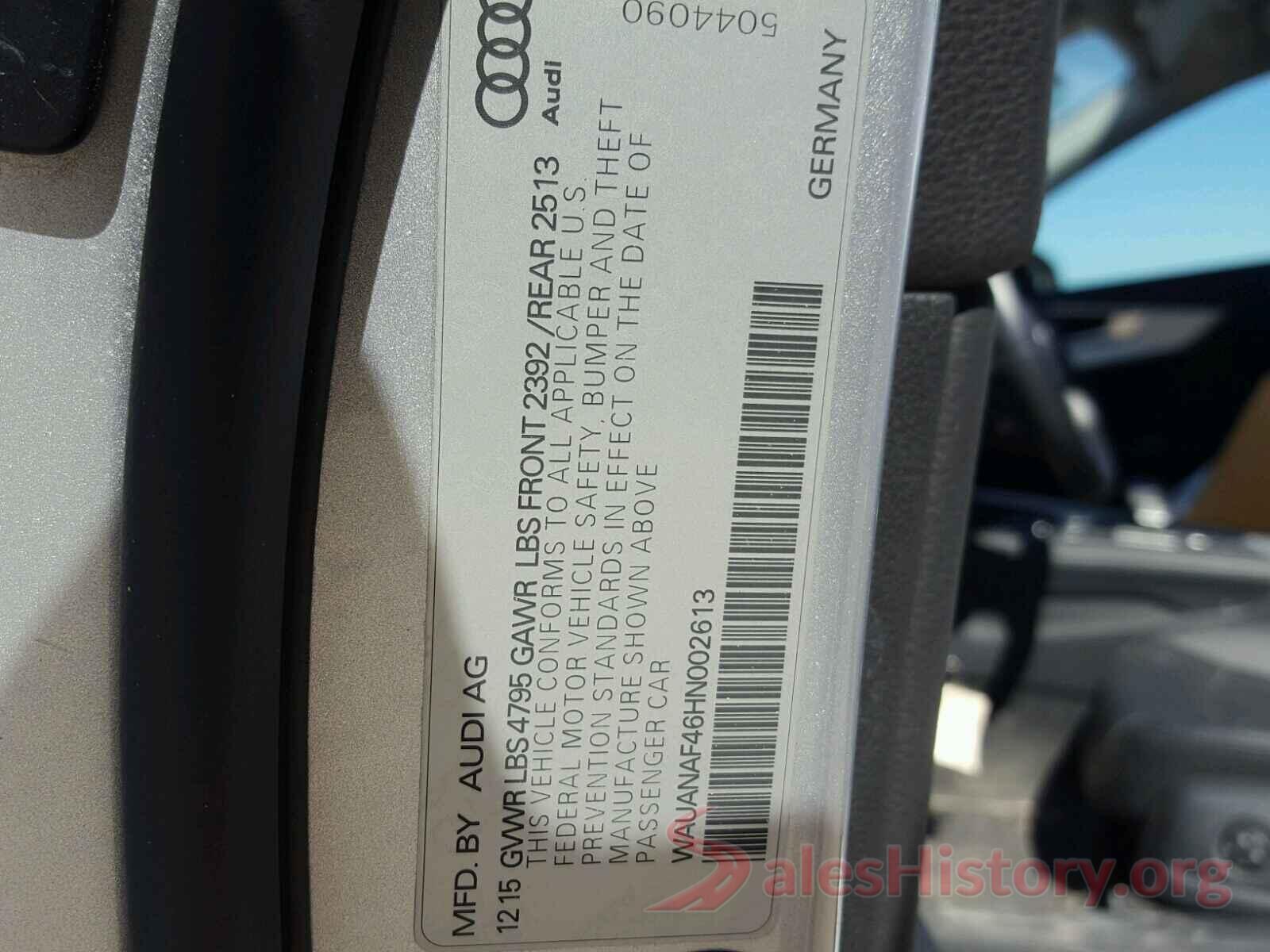 5NPE34AF5GH263766 2017 AUDI A4