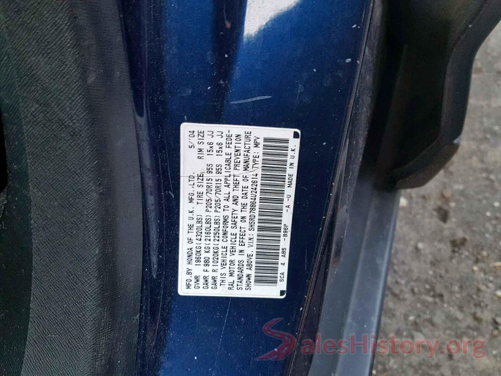 ML32A3HJ3KH003907 2004 HONDA CR-V EX