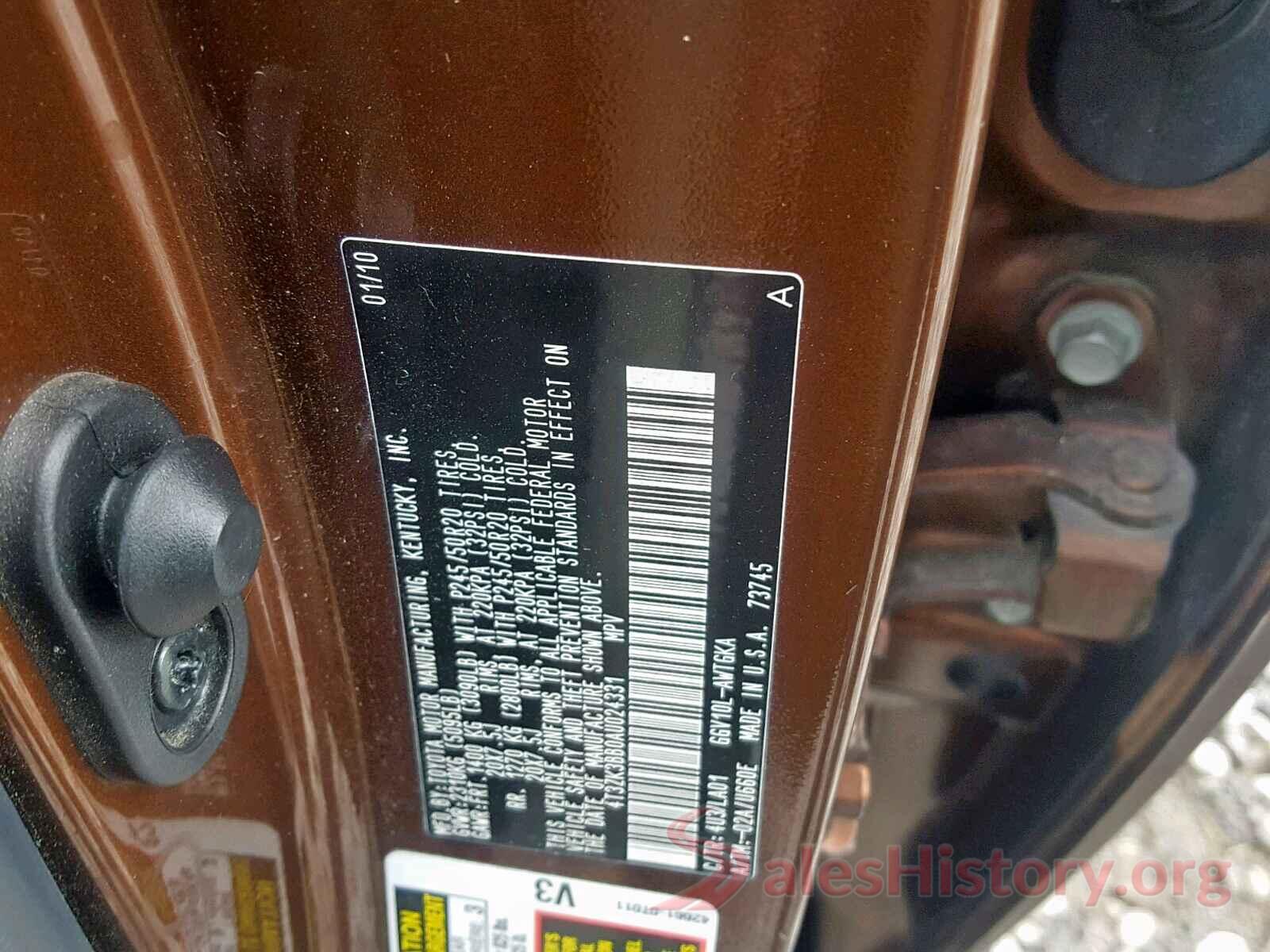 3VV4B7AX1LM156146 2010 TOYOTA VENZA