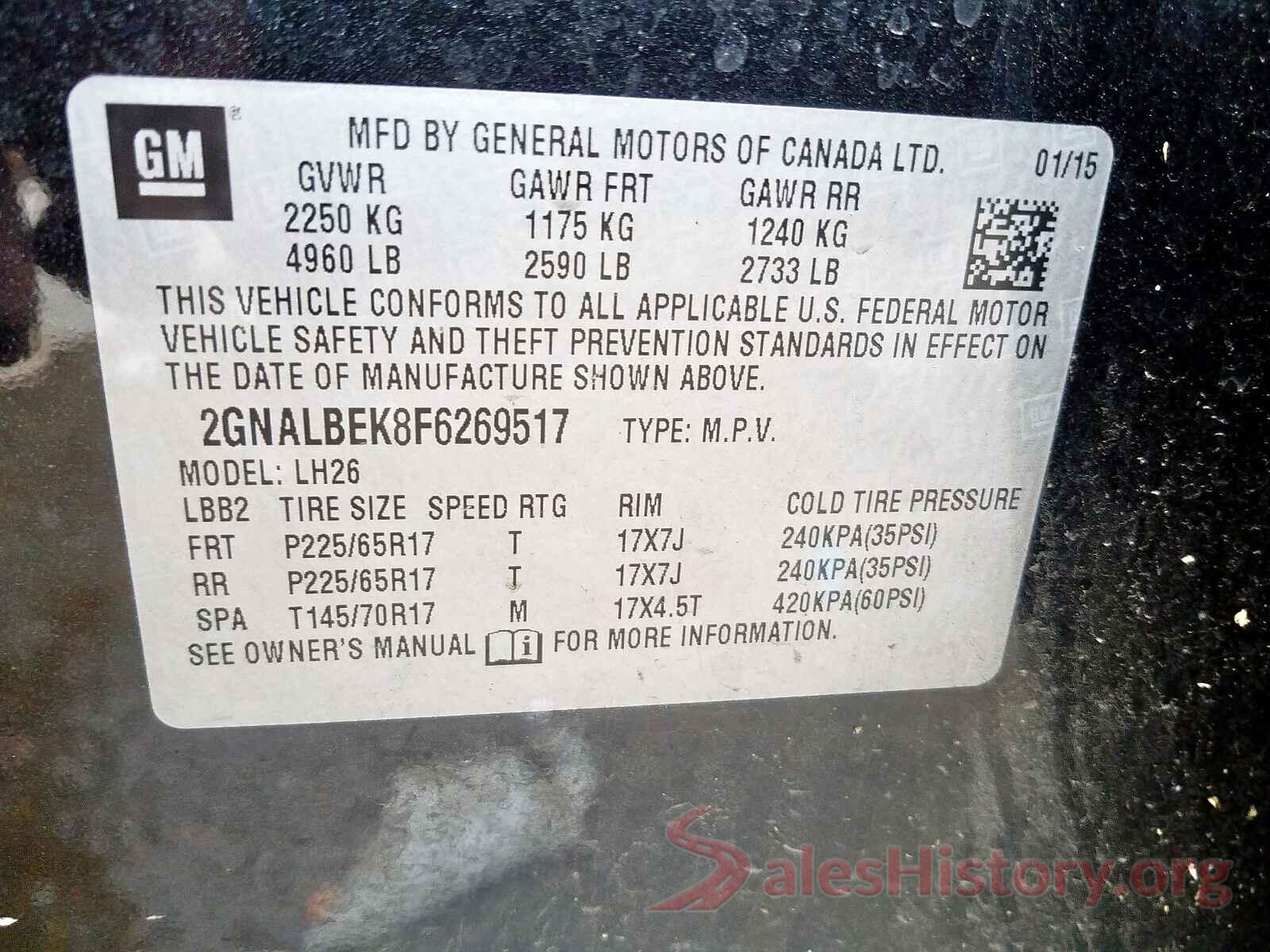 3N1AB7AP3HY268922 2015 CHEVROLET EQUINOX