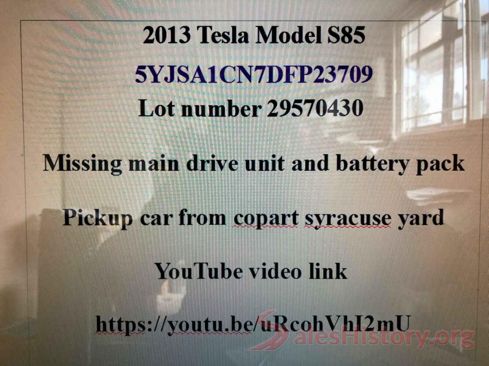 5YFBURHE4GP481226 2013 TESLA MODEL S